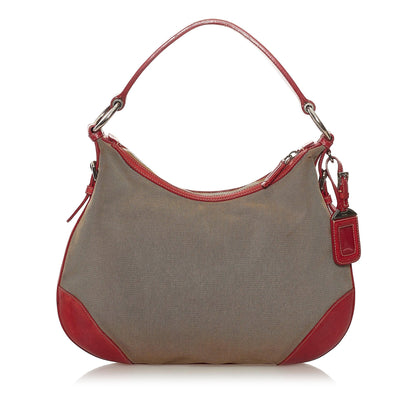 Prada Canapa Logo Canvas Shoulder Bag (SHG-33015)