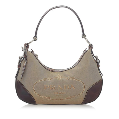 Prada Canapa Logo Canvas Shoulder Bag (SHG-33520)