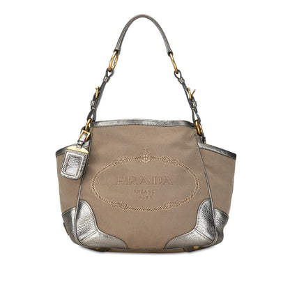 Prada Canapa Logo Shoulder Bag (SHG-MtRggi)
