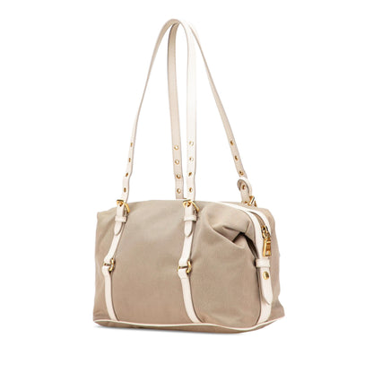 Prada Canvas Canapa Logo Shoulder Bag
