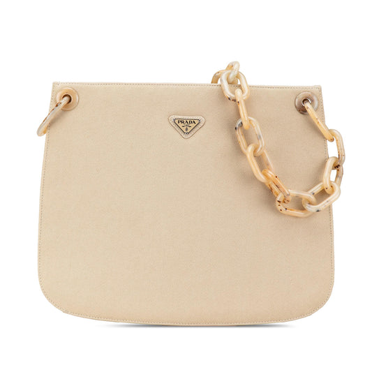 Prada Canvas Canapa Swing Chain Shoulder Bag