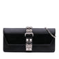 Prada City Calfskin and Saffiano Studded Elektra Clutch with Chain