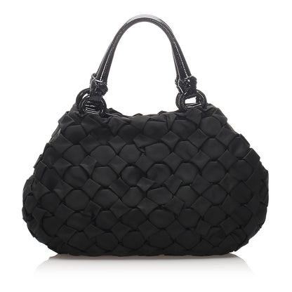 Prada Gathered Nylon Shoulder Bag (SHG-27598)