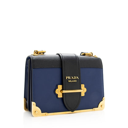 Prada Leather Cahier Shoulder Bag (SHF-19420)