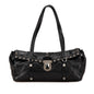 Prada Leather Studded Easy Shoulder Bag