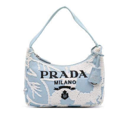 Prada Mini Embroidered Drill Re Edition 2000 Shoulder Bag