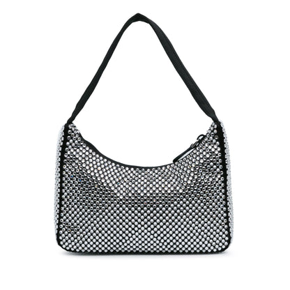 Prada Mini Satin Crystal Re-Edition 2000 Shoulder Bag (SHG-k7n60b)