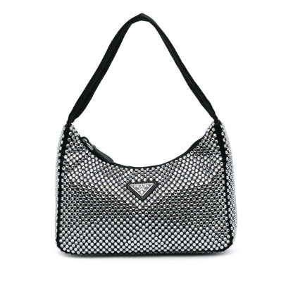 Prada Mini Satin Crystal Re-Edition 2000 Shoulder Bag (SHG-k7n60b)