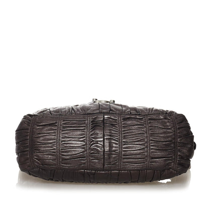 Prada Nappa Gaufre Sound Lock Shoulder Bag (SHG-32902)