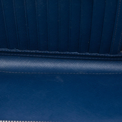 Prada Saffiano Double Zip Long Wallet