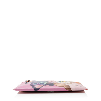 Prada Saffiano Rosso dis Butterfly Clutch