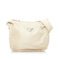 Prada Saffiano Trimmed Tessuto Shoulder Bag (SHG-32896)