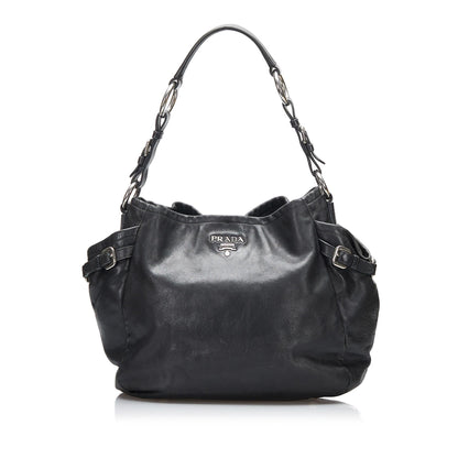 Prada Soft Calf Side Pocket Shoulder Bag (SHG-ZwCuzX)