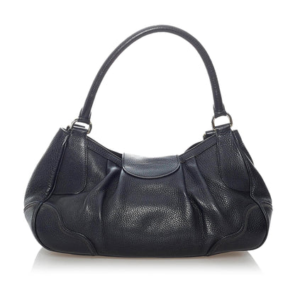 Prada Sound Lock Leather Shoulder Bag (SHG-31380)