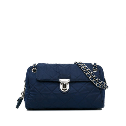 Prada Tessuto Impuntu Chain Flap Shoulder Bag (SHG-9JSQjl)