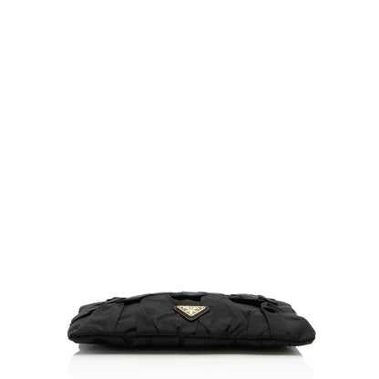 Prada Tessuto Origami Diamond Pleated Clutch