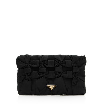 Prada Tessuto Origami Diamond Pleated Clutch