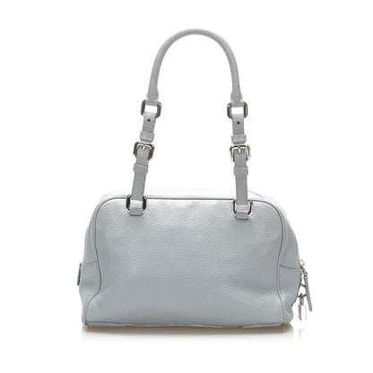 Prada Vitello Daino Canapa Logo Shoulder Bag (SHG-15327)