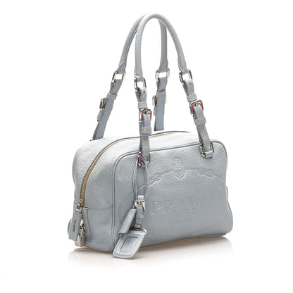 Prada Vitello Daino Canapa Logo Shoulder Bag (SHG-15327)