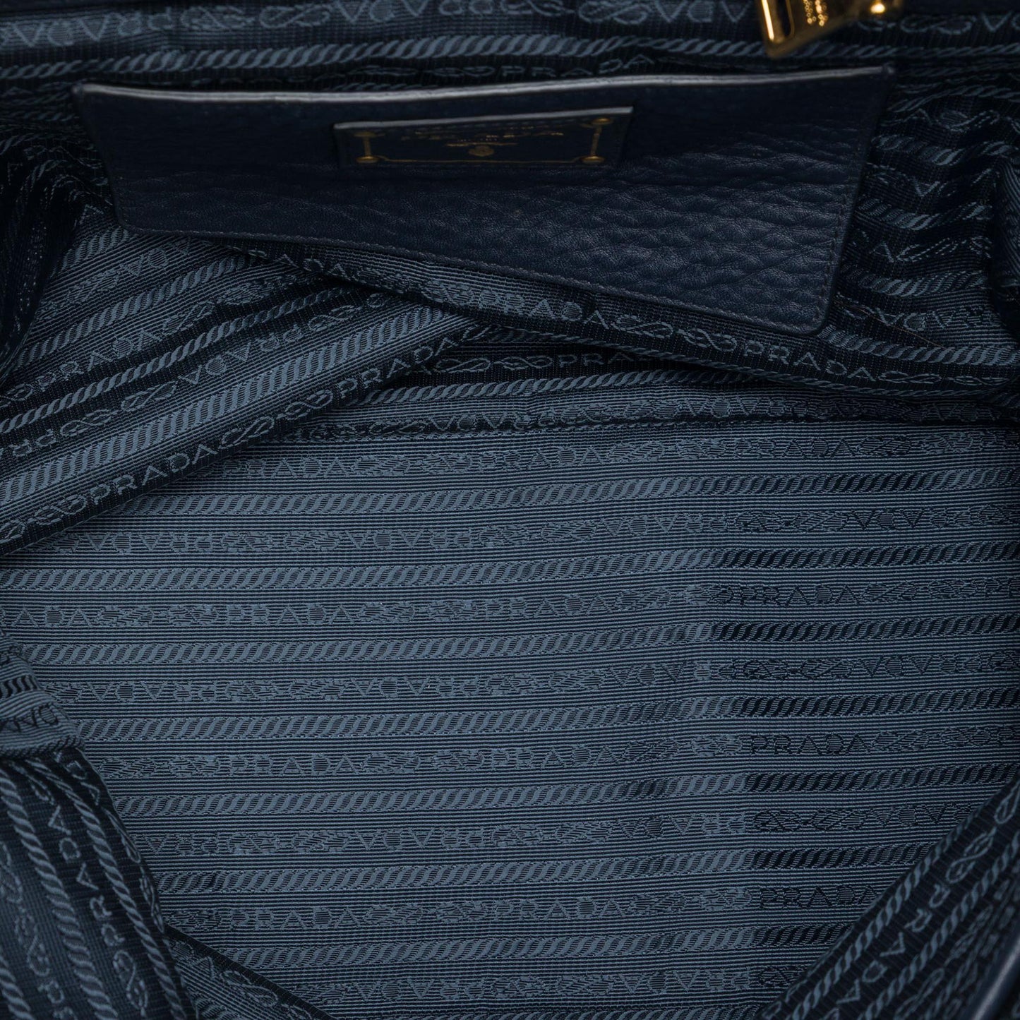 Prada Vitello Daino Side Zip Open Convertible Tote