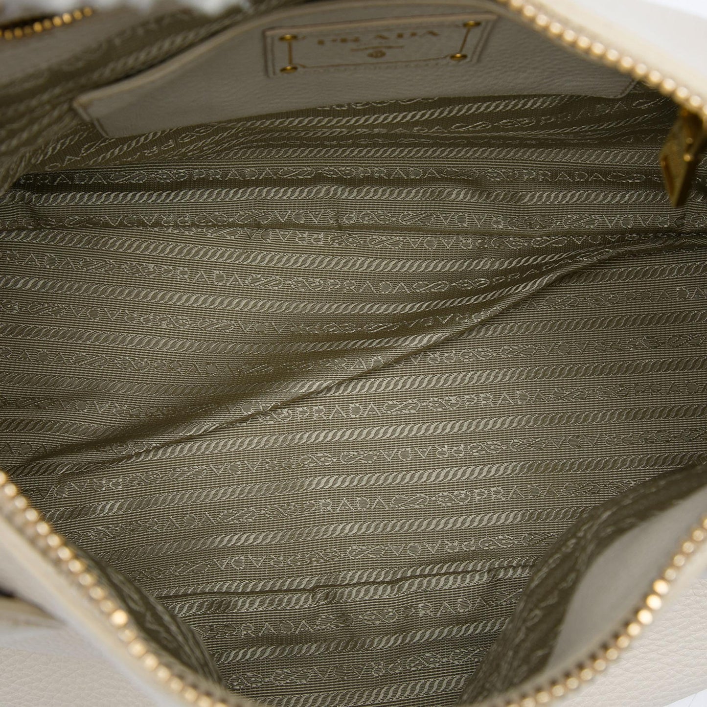 Prada Vitello Daino Zip Top Convertible Tote