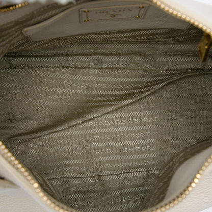 Prada Vitello Daino Zip Top Convertible Tote