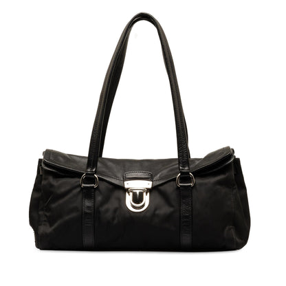 Prada Vitello and Tessuto Easy Shoulder Bag (SHG-7427DV)