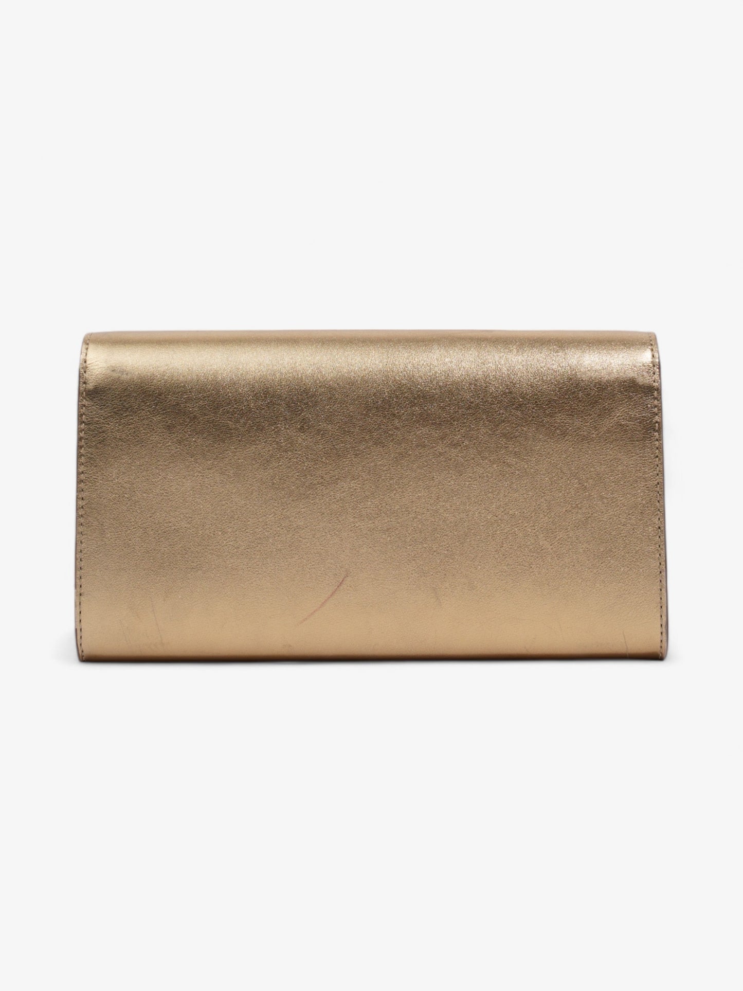 Louis Vuitton Louise Clutch Gold Leather