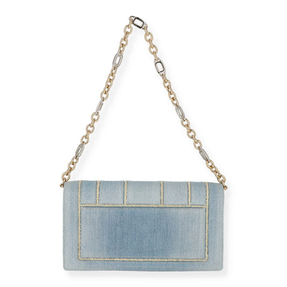 Roger Vivier Womens Light Blue/Gold Shoulder Bag