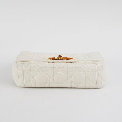 Christian Dior Small Caro Ivory Shoulder Bag