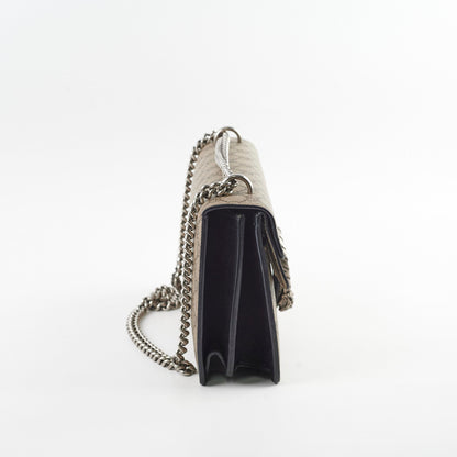 Gucci Medium Dionysus GG Supreme Shoulder Bag Black