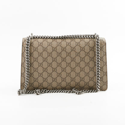 Gucci Medium Dionysus GG Supreme Shoulder Bag Black