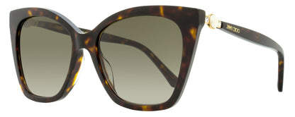 Jimmy Choo Cat Eye Sunglasses Rua /G 086HA Havana 56mm Havana