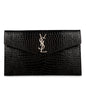 Saint Laurent Croc Embossed Uptown Clutch
