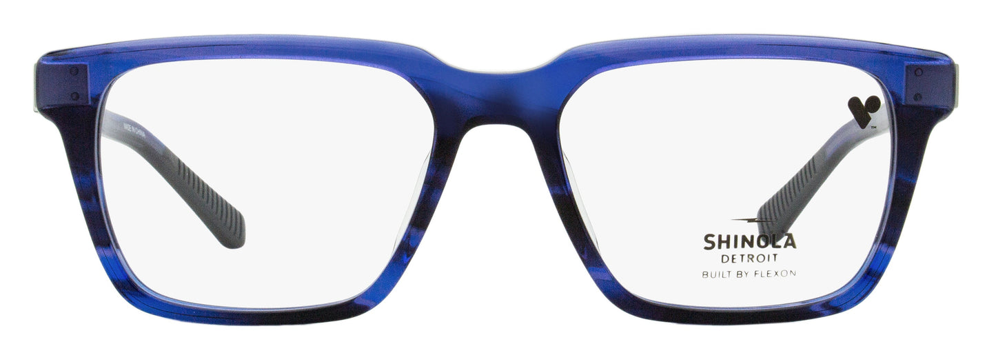 Shinola Flexon Rectangular Eyeglasses SH15000 460 Navy Horn 54mm