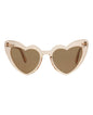 Saint Laurent Womens Cat Eye Nude Brown Fashion Designer Eyewear