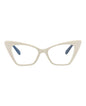 Saint Laurent Womens Cat Eye Ivory Black Transparent Fashion Designer Eyewear