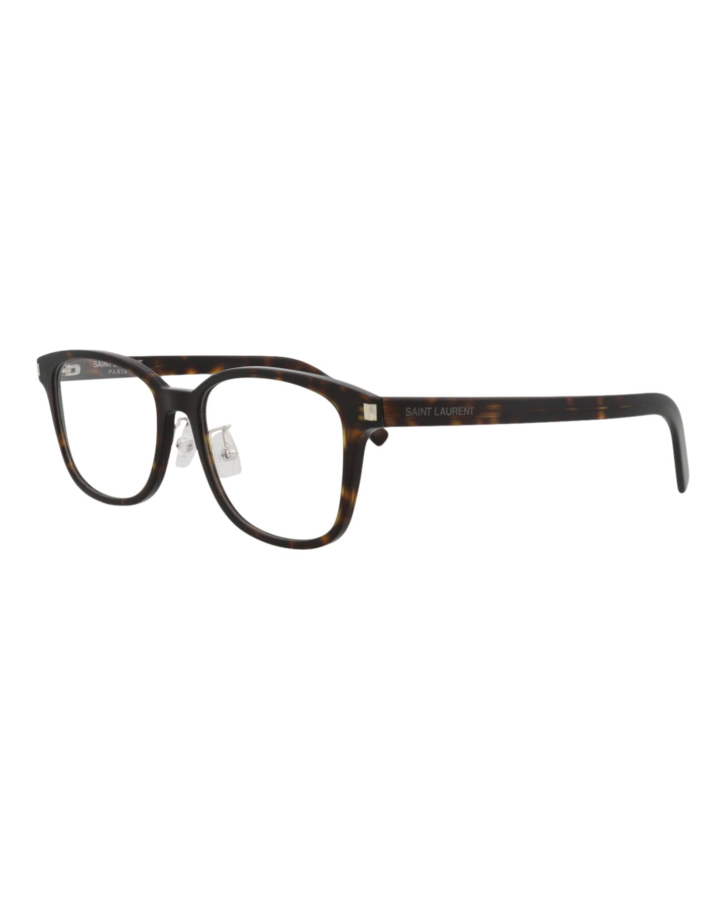 Saint Laurent Unisex Square/Rectangle Havana Havana Transparent Fashion Designer Eyewear