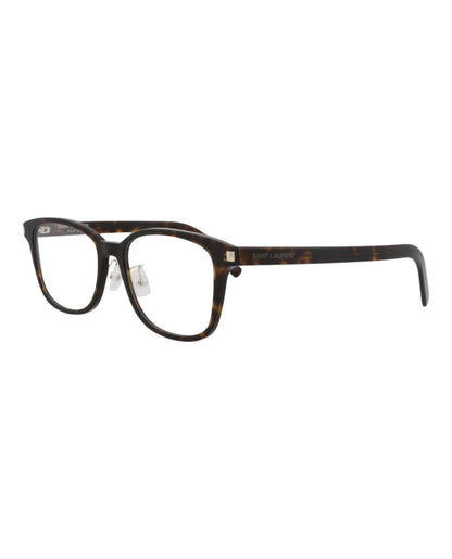 Saint Laurent Unisex Square/Rectangle Havana Havana Transparent Fashion Designer Eyewear