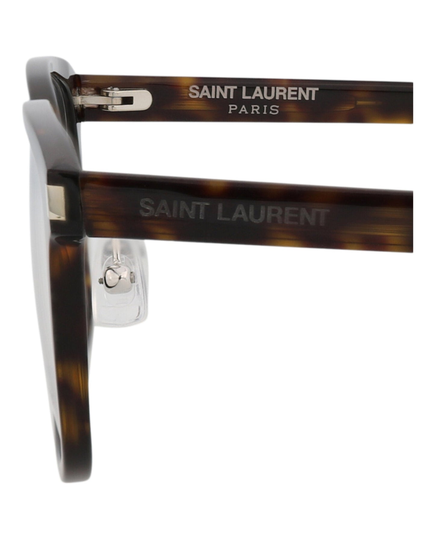 Saint Laurent Unisex Square/Rectangle Havana Havana Transparent Fashion Designer Eyewear