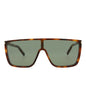 Saint Laurent Womens Shield/Wrap Havana Havana Green Fashion Designer Eyewear