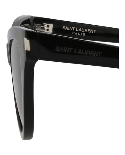 Saint Laurent Womens Cat Eye Black Black Black Fashion Designer Eyewear