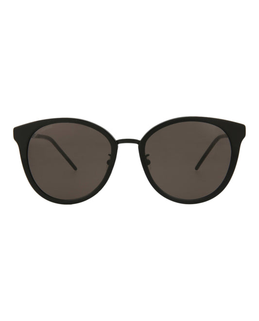 Saint Laurent Womens Round/Oval Black Black Black Fashion Designer Eyewear