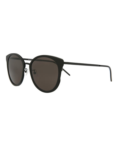 Saint Laurent Womens Round/Oval Black Black Black Fashion Designer Eyewear
