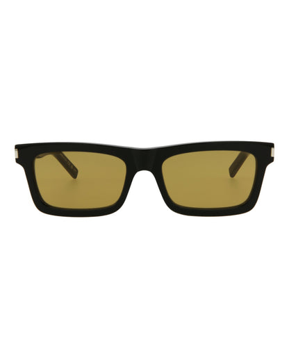 Saint Laurent Womens Square/Rectangle Black Fashion Designer Eyewear