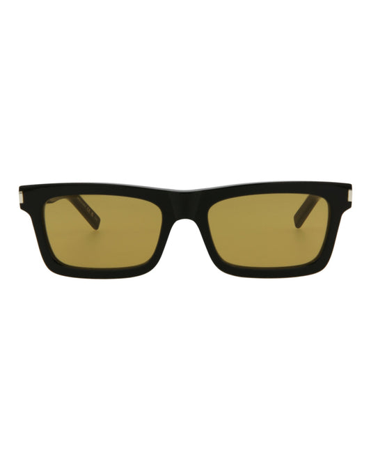 Saint Laurent Womens Square/Rectangle Black Fashion Designer Eyewear