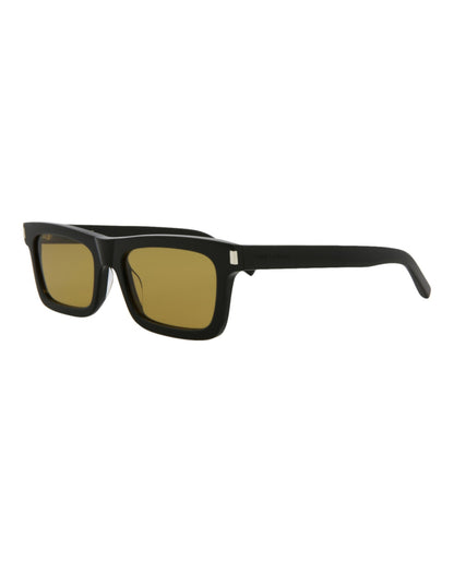 Saint Laurent Womens Square/Rectangle Black Fashion Designer Eyewear