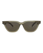 Saint Laurent Womens Cat Eye Brown Brown Grey Fashion Designer Eyewear