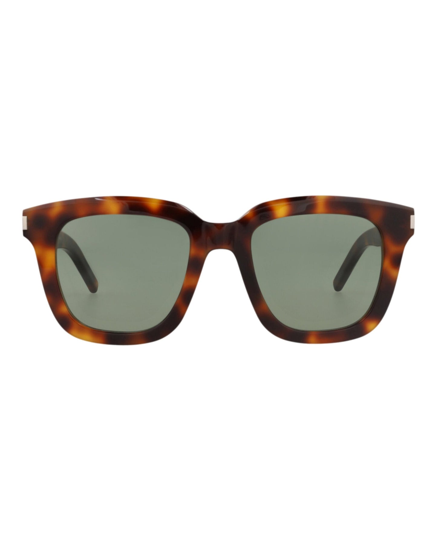 Saint Laurent Womens Square/Rectangle Havana Havana Green Fashion Designer Eyewear