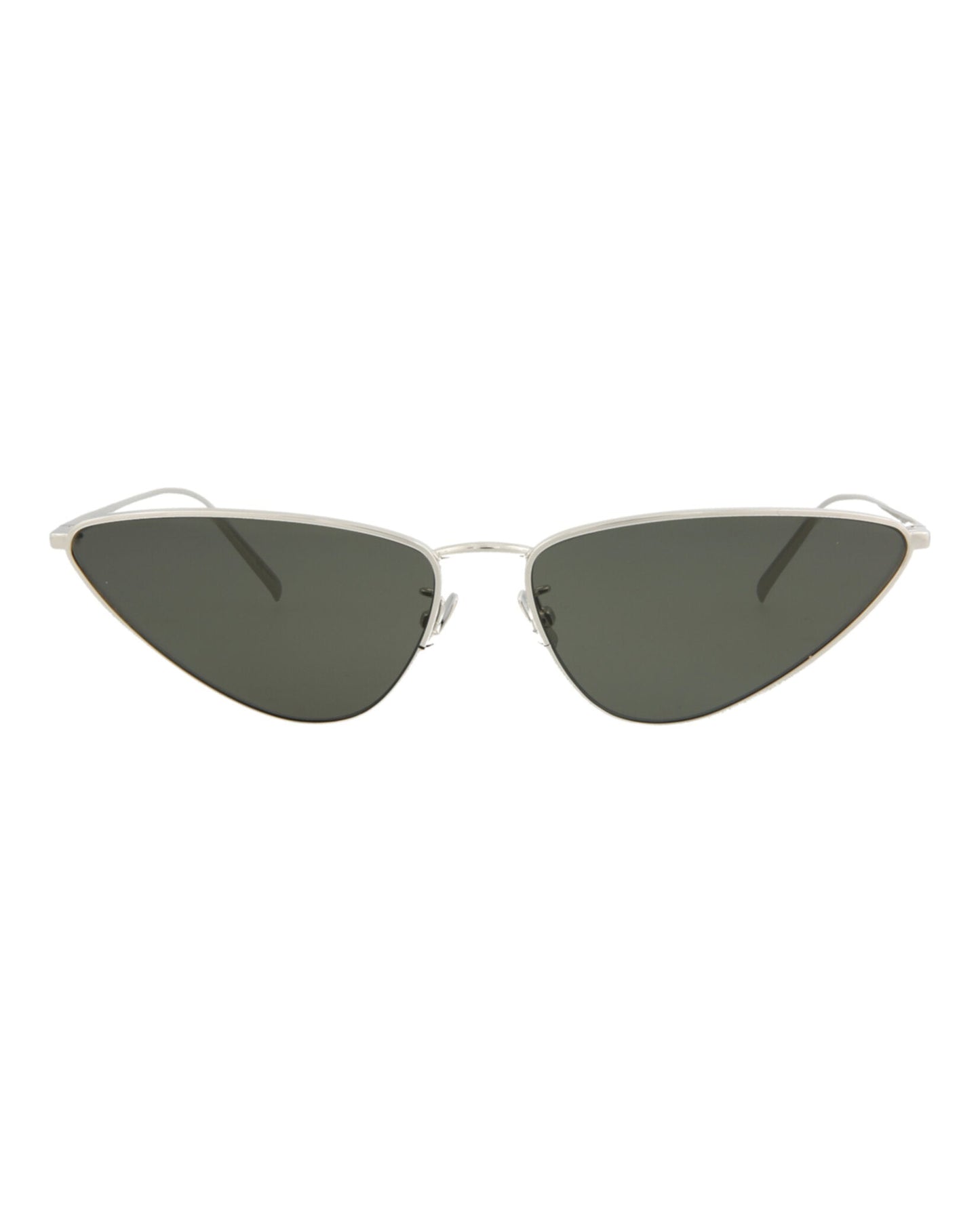 Saint Laurent Womens Cat Eye Silver Silver Grey Fashion Designer Eyewear